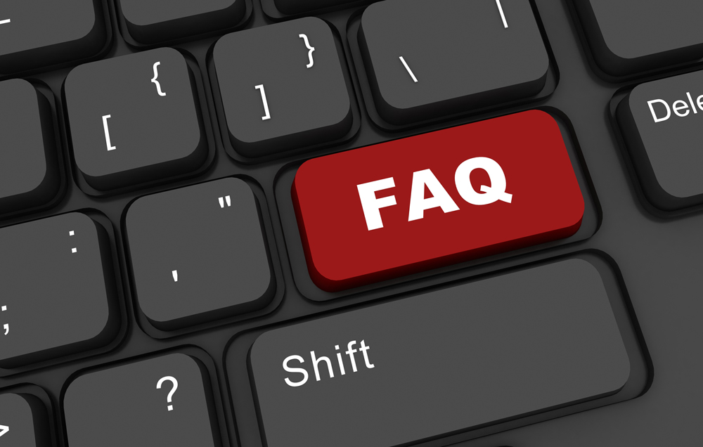 FAQ Page image on Keyboard